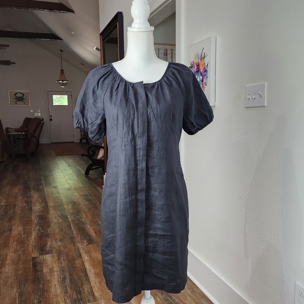 NWT J.Crew Black Linen Dress Size 4